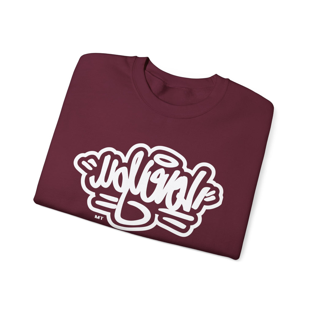 Classic White Crewneck Sweatshirt w/ a twist!