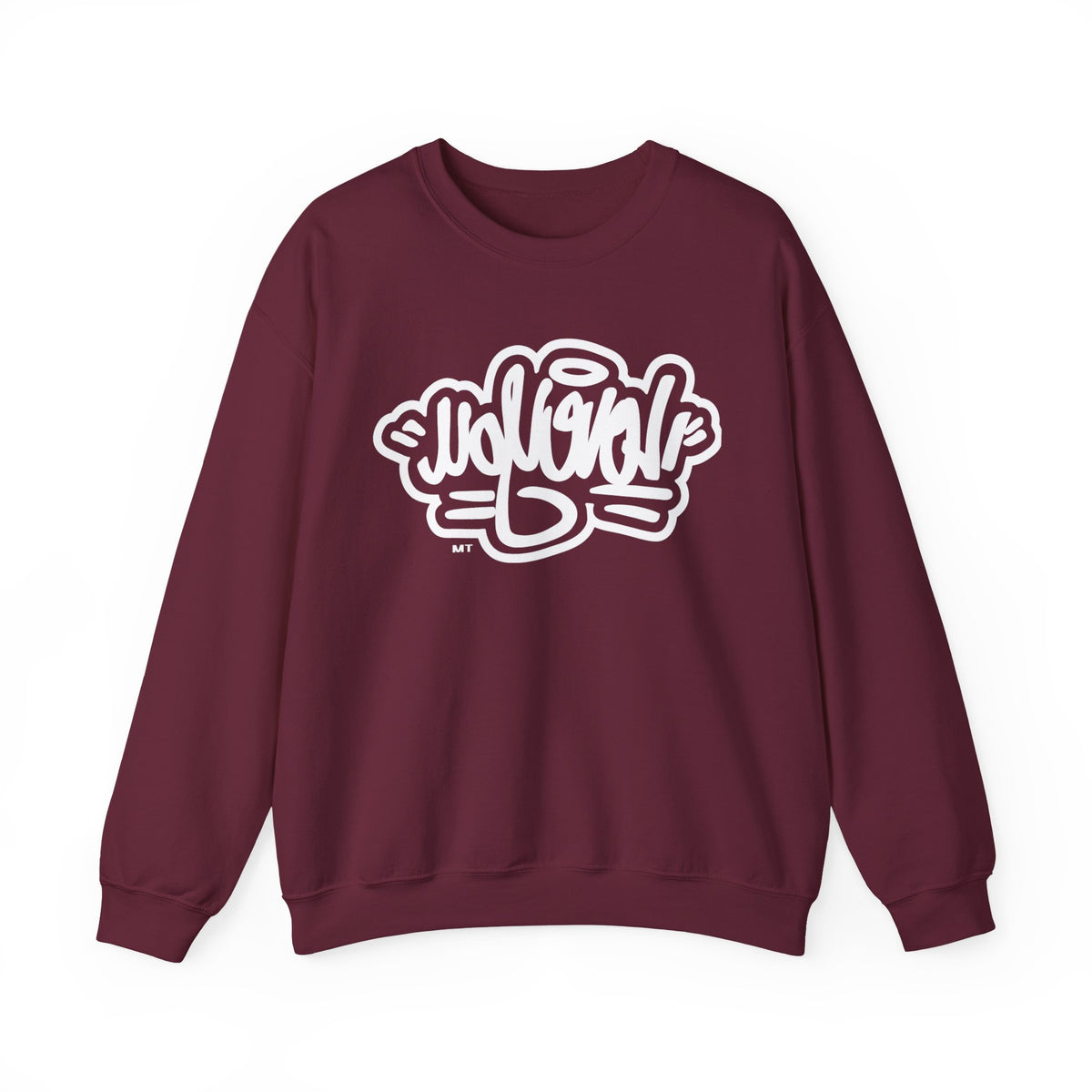 Classic White Crewneck Sweatshirt w/ a twist!