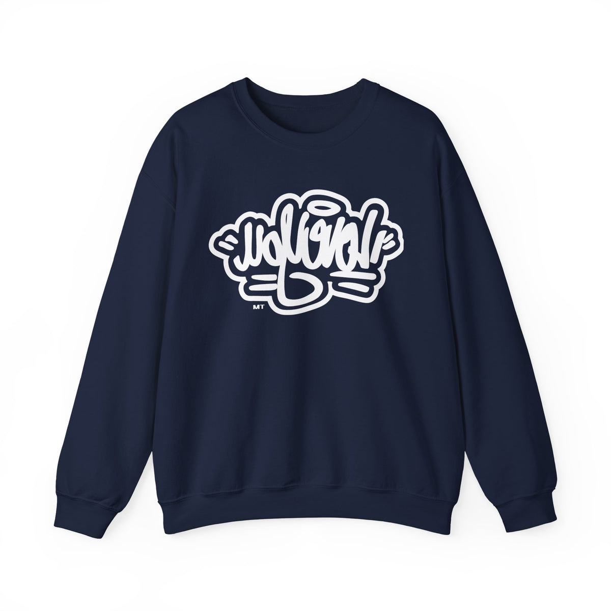 Classic White Crewneck Sweatshirt w/ a twist!