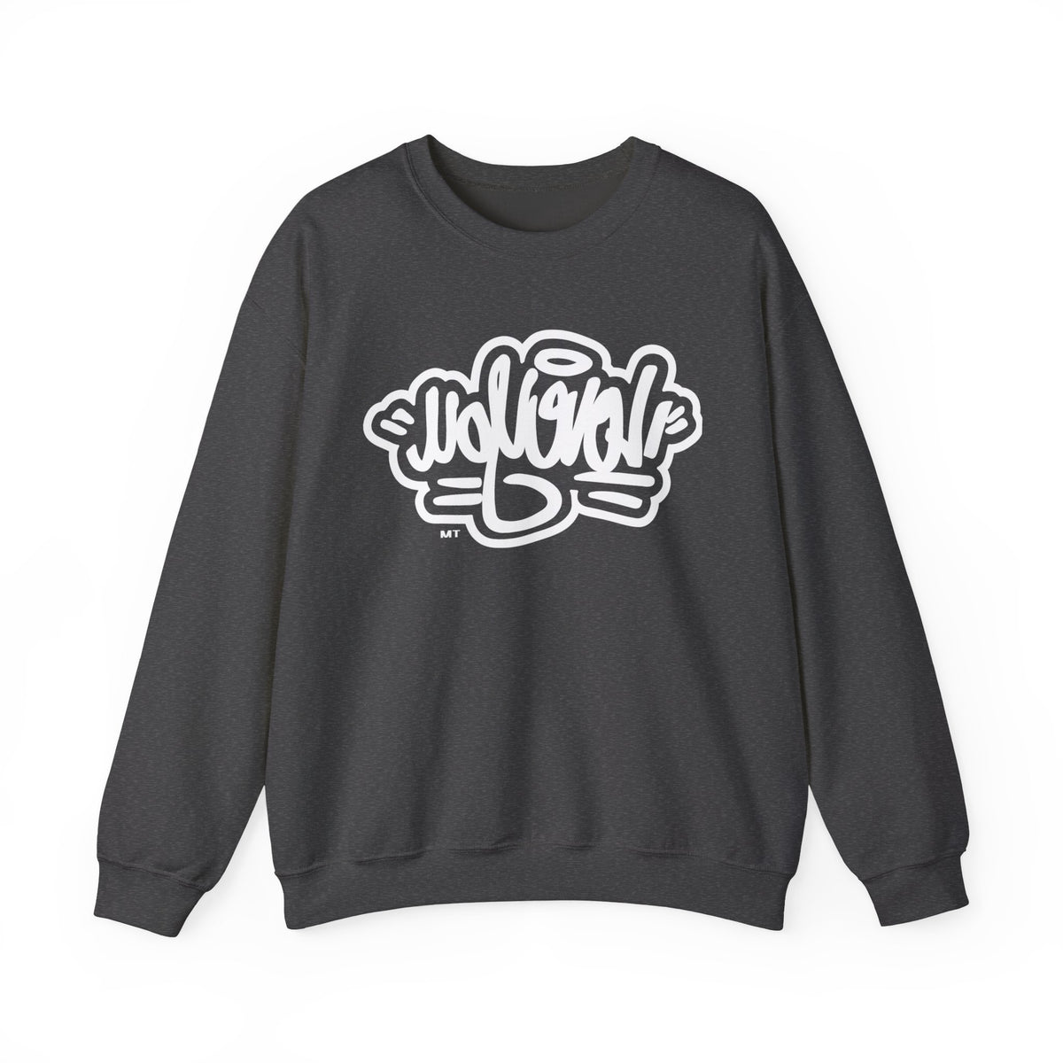 Classic White Crewneck Sweatshirt w/ a twist!