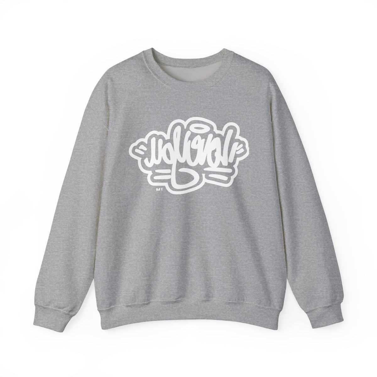 Classic White Crewneck Sweatshirt w/ a twist!