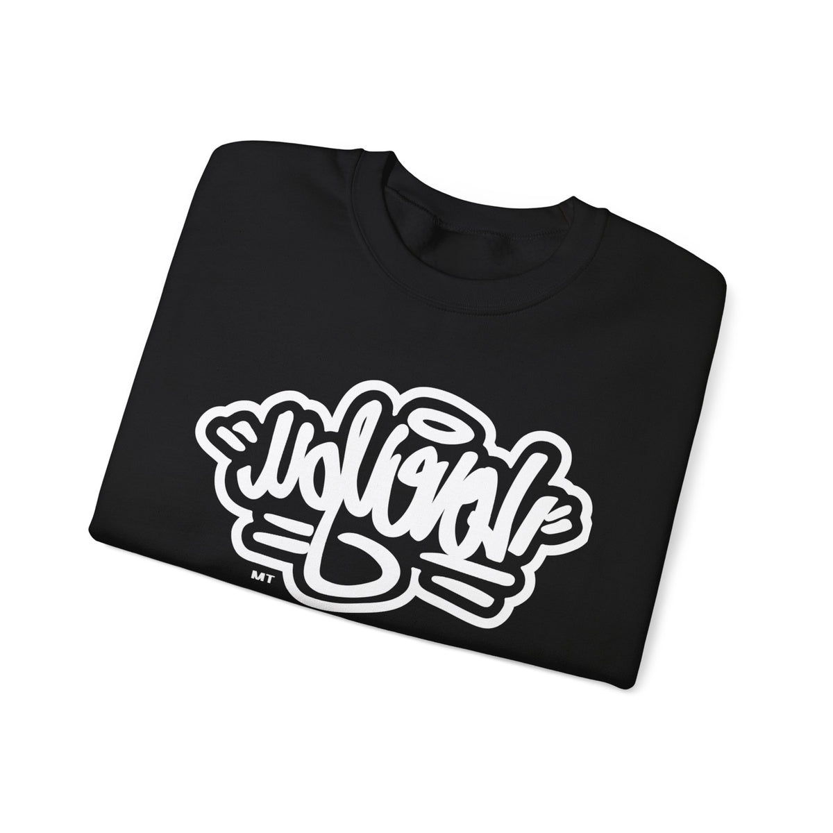 Classic White Crewneck Sweatshirt w/ a twist!