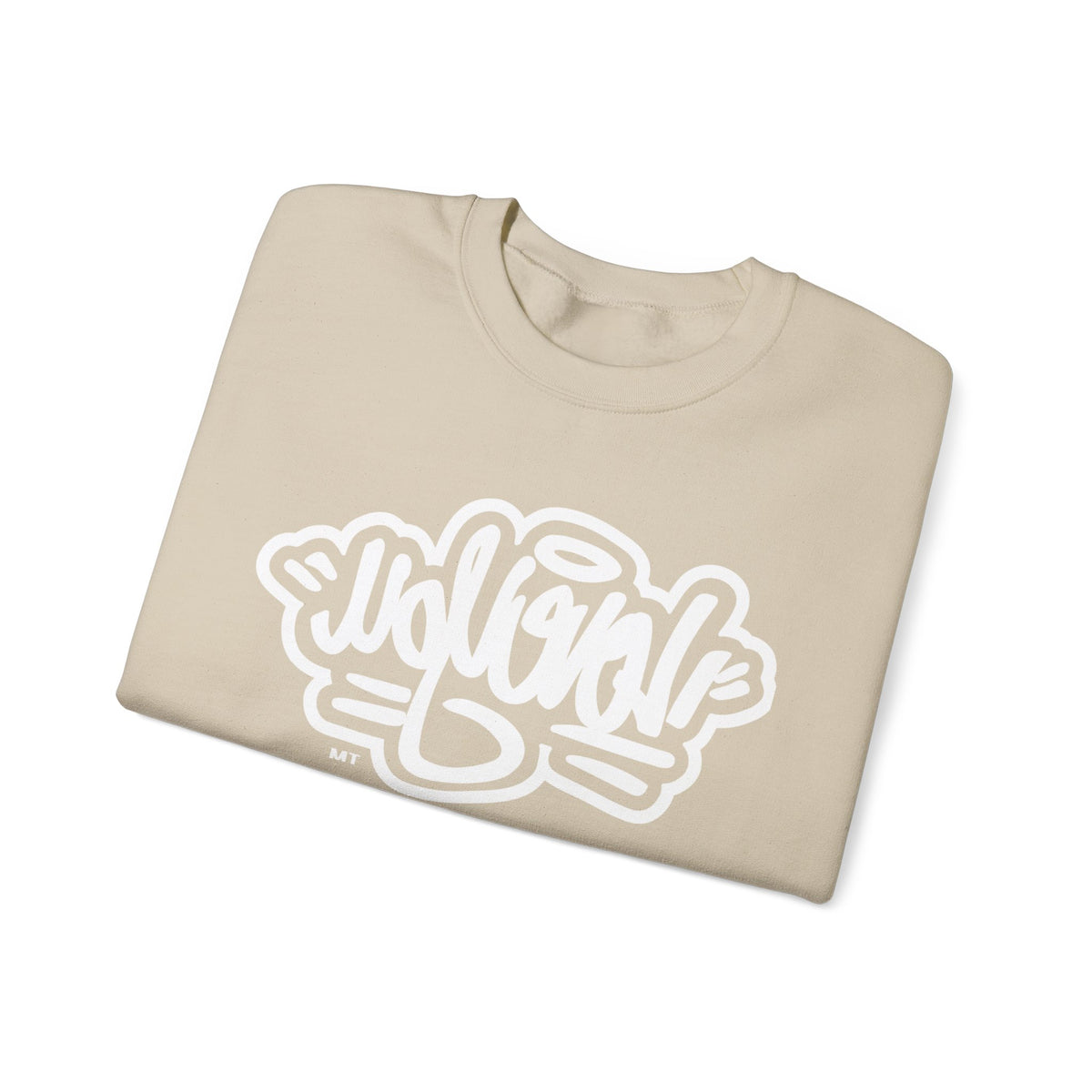 Classic White Crewneck Sweatshirt w/ a twist!