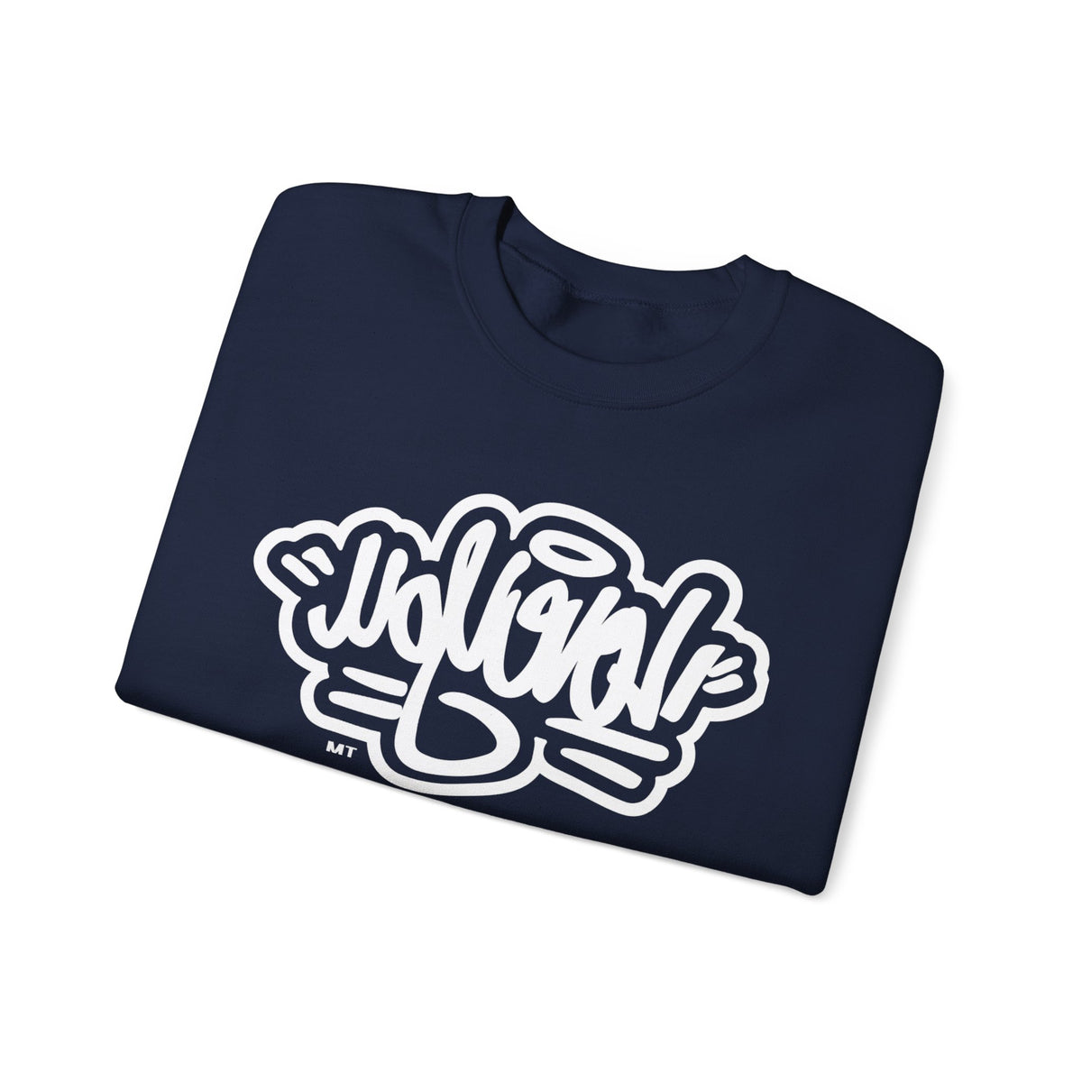 Classic White Crewneck Sweatshirt w/ a twist!