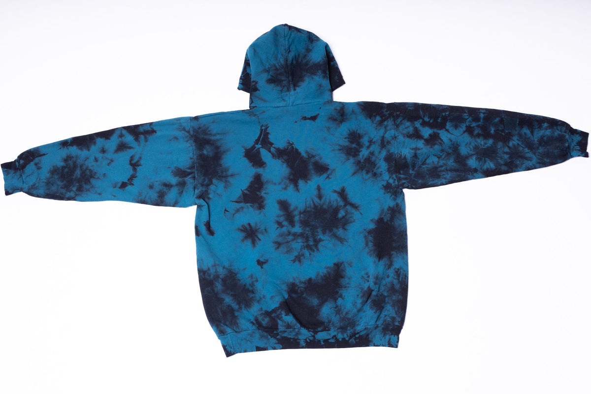 I Love You Teal Crystal Tie-Dye Hoody