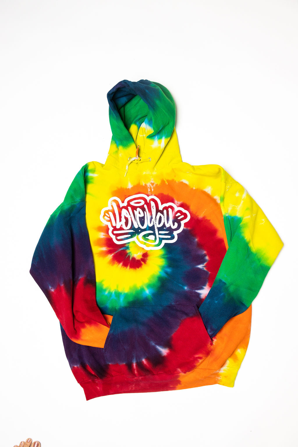 I Love You Rainbow Tie-Dye Hoody