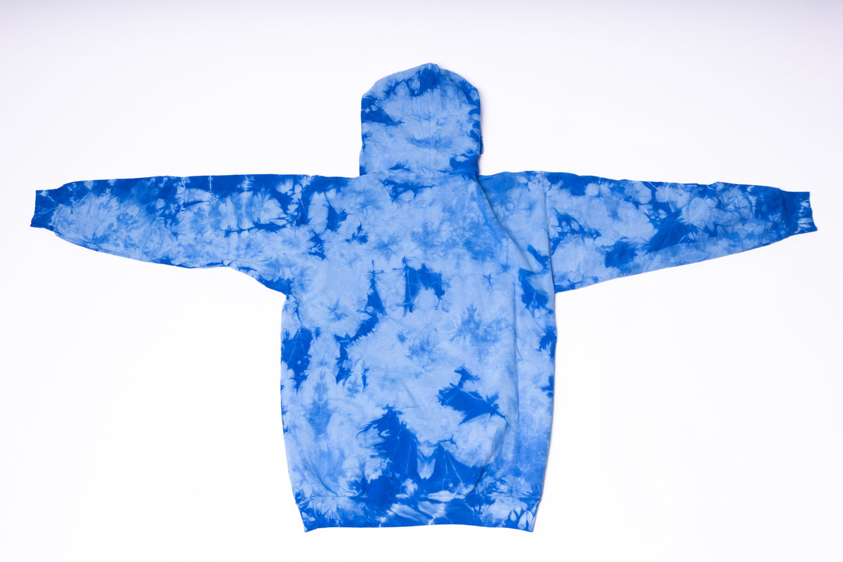 I Love You Sky Blue Crystal Tie-Dye Hoody